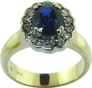 Blue Sapphire Antique Design Ring