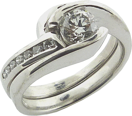 Channel Set Diamond Wedding Band To Match Diamond Engagement Ring