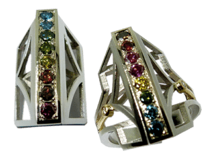 Coloured Diamond Pendant and Ring Set