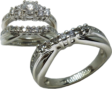 Contoured Wedding Band With Channel Set Diamonds