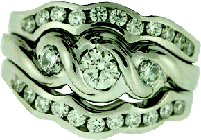 Custom Wedding Band with Diamonds