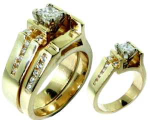 Custom wedding band to match engagement ring