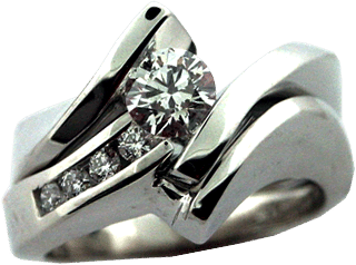 Custom Wedding Band With Channel Set Diamonds To Fit Engagement Ring