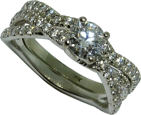 Custom Wedding Band To Match Diamond Engagement Ring
