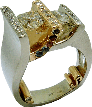 Diamond & Gemstone Anniversary Ring