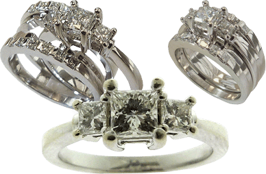 Diamond Engagement Ring With Wedding Band Sleve