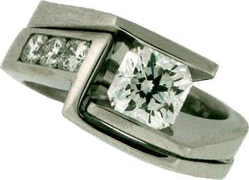 Diamond Solitaire Ring With Matching Wedding Band