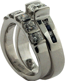 Wedding Band with Diamonds to Match Engagement Ring