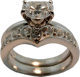Diamond Wedding Band to Match Heart Shape Diamond Solitaire Ring