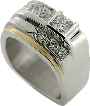 Gent's Ring With Diamonds