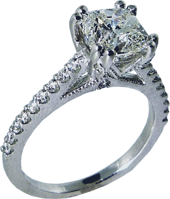 Dream&reg; Cut Hearts On Fire&reg; Custom Designed Diamond Engagement Ring