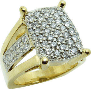 Hearts on Fire Diamond and Gold Ladies Ring