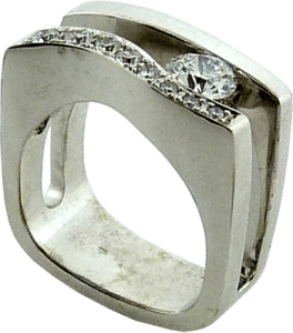 Ideal cut diamond ring