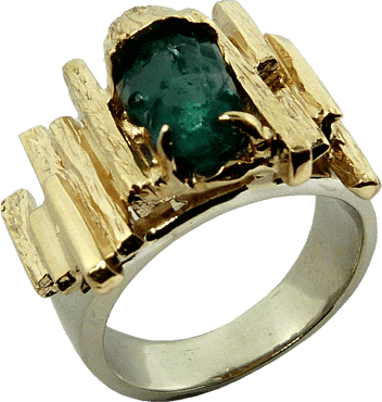 Man Made Emerald Ring