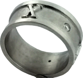 Wedding Band with Diamonds