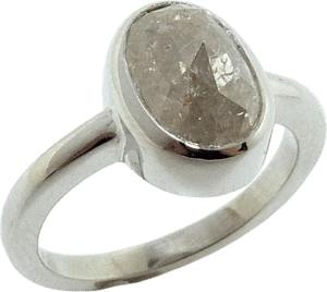 Rustic Diamond White Gold Engagement Ring