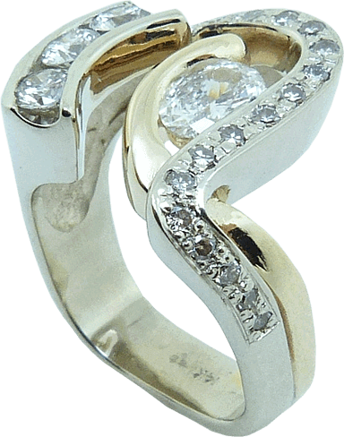 Wavey Diamond Ring