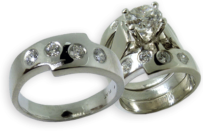 Wedding And Anniversary Bands And Matching Engagement Ring