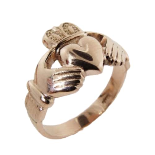 Lady's 14 Karat rose gold Claddagh ring