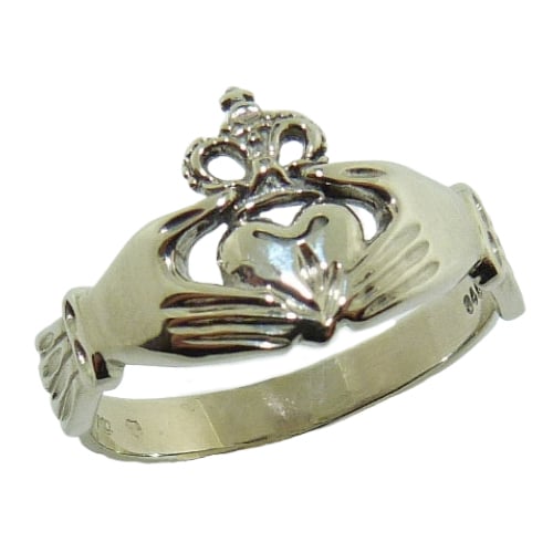 Lady's 14K white gold Claddagh ring