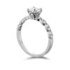 Lorelei Floral Solitaire Engagement Ring by Hearts on Fire side profile