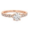 Lorelei Floral Solitaire Engagement Ring by Hearts on Fire rose gold