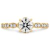 Lorelei Floral Solitaire Engagement Ring by Hearts on Fire yellow gold head on