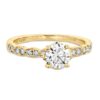 Lorelei Floral Solitaire Engagement Ring by Hearts on Fire yellow gold