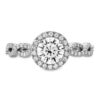 Destiny Lace Diamond Intensive Halo Engagement Ring by Hearts on Fire head on