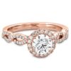 Destiny Lace Diamond Intensive Halo Engagement Ring by Hearts on Fire rose gold