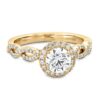 Destiny Lace Diamond Intensive Halo Engagement Ring by Hearts on Fire yellow gold