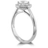 Destiny Halo Engagement Ring by Hearts on Fire side profile