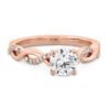 Destiny Lace Halo Engagement Ring by Hearts on Fire rose gold