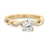 Destiny Lace Halo Engagement Ring by Hearts on Fire yellow gold