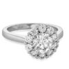 Beloved Open Gallery Halo Engagement Ring by Hearts on Fire angled view