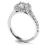 Acclaim Halo Engagement Ring by Hearts on Fire side profile