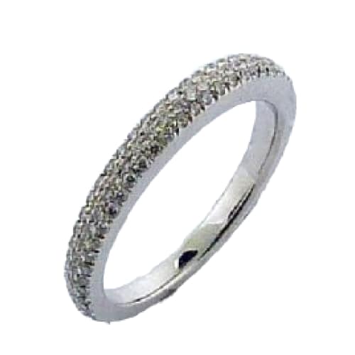 18K White gold Ascend Pave Band by Hearts On Fire set with ideal cut, round brilliant cut diamonds by Hearts On Fire, 0.40 carat total weight, VS-SI, G/H.