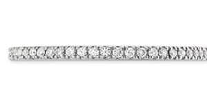 18 Karat white gold Hearts On Fire eternity band totaling 0.19 carats of diamonds, I/J, SI. Also available in yellow and rose gold.