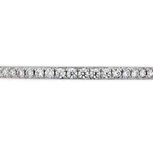 Platinum Lorelei Diamond Band by Hearts On Fire pave set with 25 ideal cut, round brilliant cut diamonds by Hearts On Fire, 0.13 carat total weight, VS-SI, G/H. Also available in 18K white, yellow or rose gold.