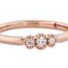 Behati Sweetheart Band by Hayley Paige for Hearts on Fire featuring 0.011ctw of ideal cut Hearts on Fire diamonds.