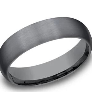 Tantalum 6mm domed comfort fit band by Benchmark.