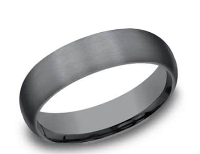 Tantalum 6mm domed comfort fit band by Benchmark.