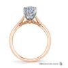 New Classic Bridal Solitaire Engagement Ring by Parade in 18K Rose Gold Profile View