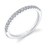 Caitlin halo engagement ring by Sylvie Collection featuring 0.13ctw G/H, VS-SI round brilliant cut diamonds.