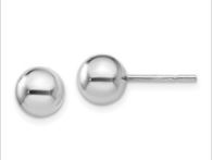 Sterling silver fancy 7mm polished ball stud earrings.  