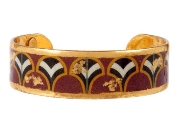 Papyrus 0.75" large cuff by Evocateur.  This stunning cuff features gold leaf.