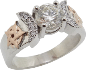 1 Carat Diamond Symbols Engagement Ring