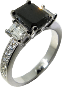 Holland Ryan Black Diamond Engagement Ring