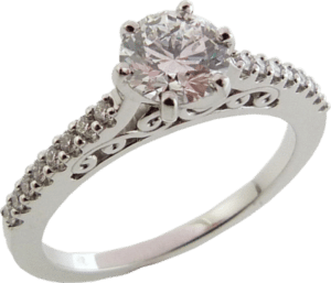 Lind Scrollwork Diamond Engagement Ring