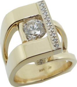 Low Set Modern Diamond Ring